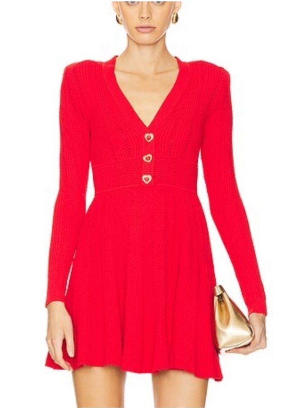 SELF-PORTRAIT Pointelle-Knit Mini Dress
